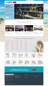 طراحی وبسایت گردشگری پرسیکا صفحه اصلی - mojtaba-webdesign